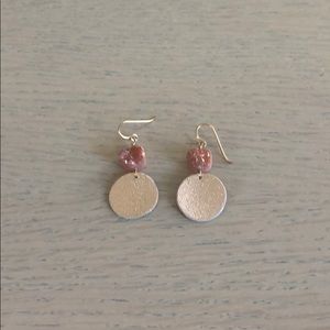 Rose quartz earrings